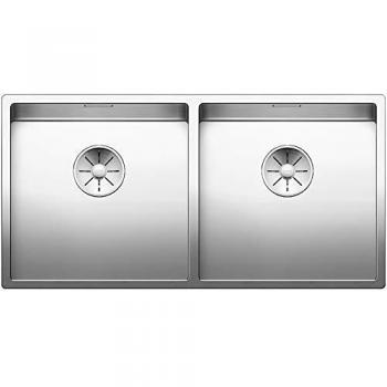 Évier Blanco Claron 521618, 400/400-U, 86,5 x 44 cm, Acier Inoxydable Satiné, sans télécommande