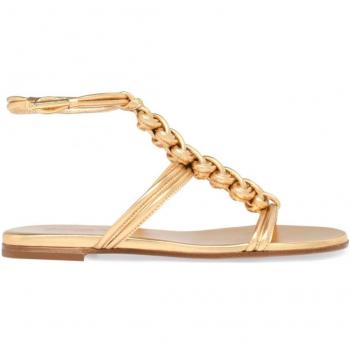 Geflochtene Leder-Sandalen für Damen