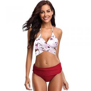 SHEKINI Bikini Due Pezzi Halter Imbottito Mare Spiaggia Estate