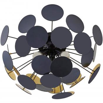 Lindby Deckenlampe 'Kinan' (Modern) in Schwarz (3 flammig, E14)