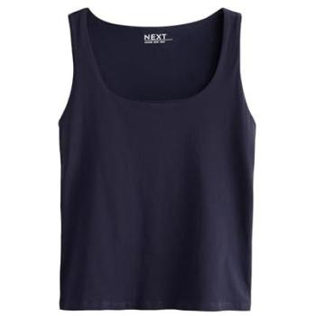 Nächster Damen-Top in Marineblau mit eckigem Dekolleté