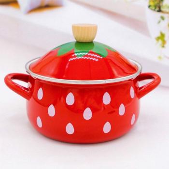 2.2L Strawberry Enamel Pot