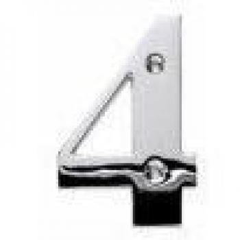 Polished Silver 6 House Number 4