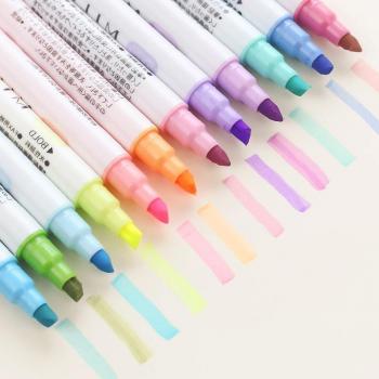 Rotuladores Fluorescentes Japoneses Zebra Milkliner 12 Set