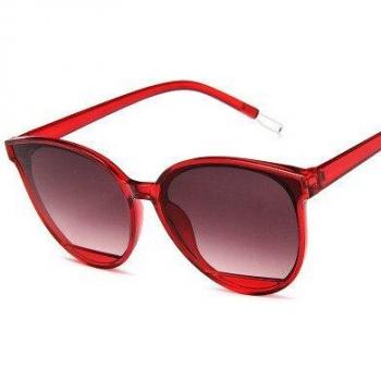 Classic Women's Red Cat Eye Sunglasses