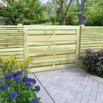 Cancello da Giardino in Legno di Pino 100x75 cm Verde