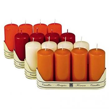 Candela a Pilastro Idena 11 cm Ø5 cm Rosso 10 Pz