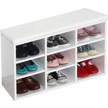 Scarpiera Panca Ingresso RICOOK 79×49×30 cm Bianca