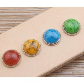 Cuir Turquoise Rivet Boutons 50 pièces