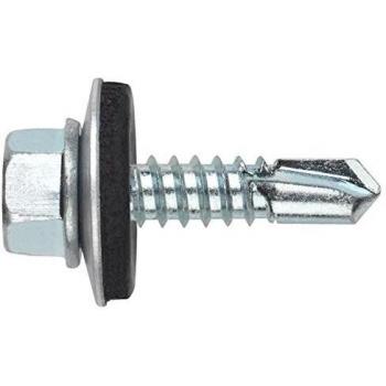 Perno Autoperforante con Collarín Estampado y Arandela Vulcanizada Acero/EPDM, Zincado 5.5x32 P18 (500)