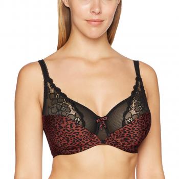 Sans Complexe LEOPOLDINE Sujetador con Aros para Mujer, (Noir/Acajou)