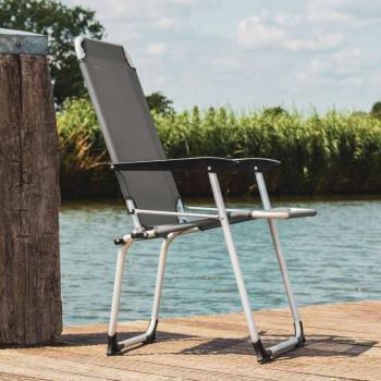 Chaise Pliable Ancona Travellife, Modèle Luxe Gris