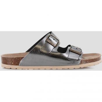 Sandalia Blogger Talia de piel con doble hebilla
