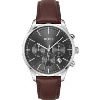 BOSS Cronografo Avery 42mm Orologio Marrone e Argento