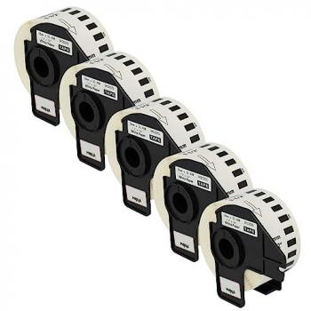 5x Label Roll with Holder 38mm x 30.48m for Brother QL-720 and QL720NW