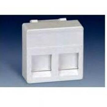 Piatto Simon 2 Connettori Voce Dati 27 Bianco 27486-35