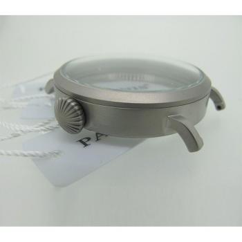 Caja de reloj 46mm gris mate con cristal mineral para 6498 y 6497