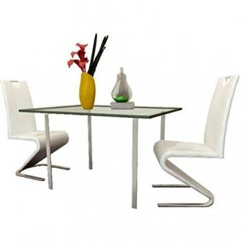 Juego de sillas basculantes, 2 pzas, color blanco