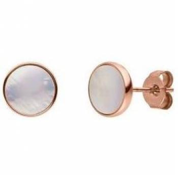Orecchini Purelei Glimmer White Gloss Oro Rosé + Perla Bianco