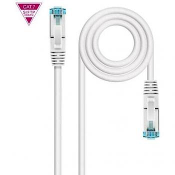 Nanocable Cable de Red Cat.7 600MHZ LSZH SFTP PIMF AWG26, Blanco, 30 cm