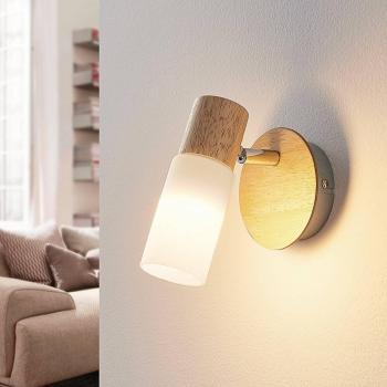 Abat-jour Blanc Lindby Spot en Bois