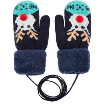 REAKIDS Cute Solid Winter Gloves for Children