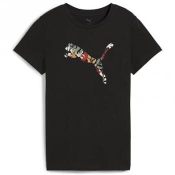 Top Femminile Puma Gatto a Fiori Nero XS