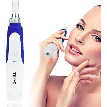 Elektrischer Dermapen Microneedling 0.25mm-2.0mm, 2x Aufsatz mit 12 Nadeln