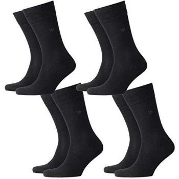 Burlington Herren Socken Leeds, 4er Pack, Größe:40-46, Farbe:Schwarz