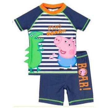 Costume da bagno Peppa Pig Ruggente! Set nuoto 12-18 mesi blu/bianco