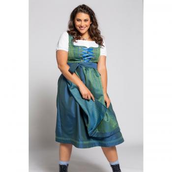 Abito Dirndl con grembiule reversibile, Donna, Blu, Taglia 50, Poliestere/Cotone