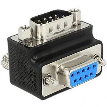 D-Sub 9-Pin 90° Winkeladapter Stecker-Buchse Schraube/Mutter tauschbar