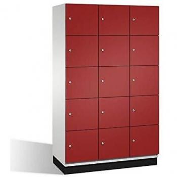 C&P Cambio Secure Locker, 15 Compartments, Sheet Steel Doors – 1' Width