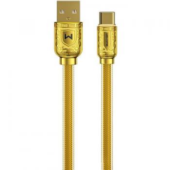 Câble WEKOME WDC‑161 SAKIN Or – USB‑A à USB‑C, 6 A, 1 m rapide
