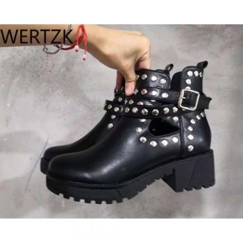 Botas de Cuero con Estilo Punk