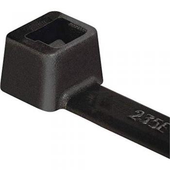 HellermannTyton T120I-PA66W-BK 100 serre-câbles noirs