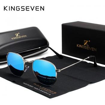 KINGSEVEN Retro Hexagon Sunglasses