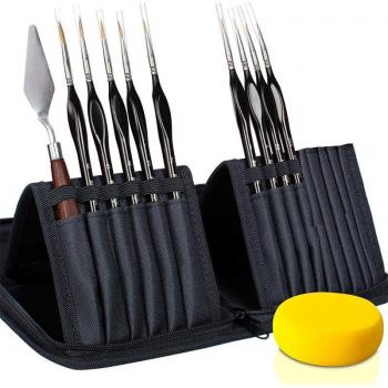 Pinceles de Pintura Miniatura con Mango Ergonómico