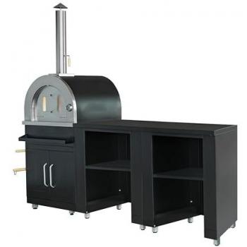 Oviala Grill & Pizza Set 3 Élément, Four Noir