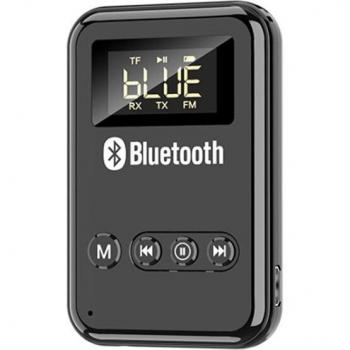 Kit Bluetooth FM 5.0 avec fonction mains libres, lecteur MP3, écran LED, et adaptateur Jack Aux 3.5mm pour voiture, PC, TV