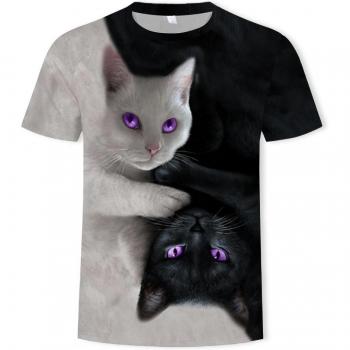 Populaire Katten T-shirt Korte Mouwen