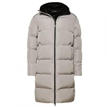 Chaqueta Acolchada Larga Superdry Gris Claro