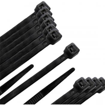 Brida de Nylon 100% Negra 3,5 x 140 mm. Bolsa de 100 unidades, alta resistencia