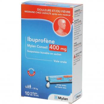 Ibuprofène Viatris Conseil 400 mg Suspension Buvable – 10 unités