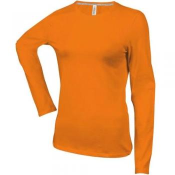 Langarmshirt Kariban für Damen, Farbe Orange