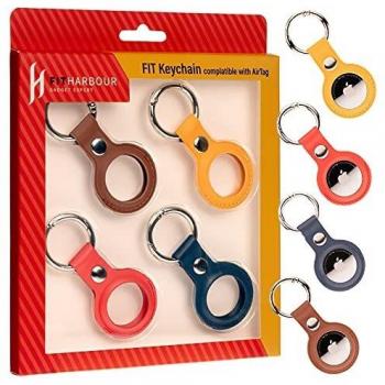 Premium AirTag Leather Key Ring Kit