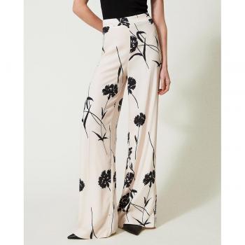 Pantaloni Twinset Stampa Garofono 48
