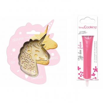 Kit Licorne Gourmand – Stylo Chocolat Fuchsia