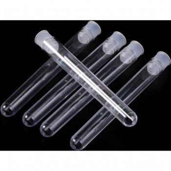 50Pcs 12x100mm Clear Laboratory Test Tubes with Push Caps