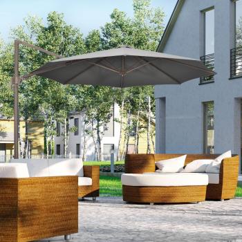 Outsunny 3-Meter Hanging Sunshade with Crank, Tilt, and Rotation Features